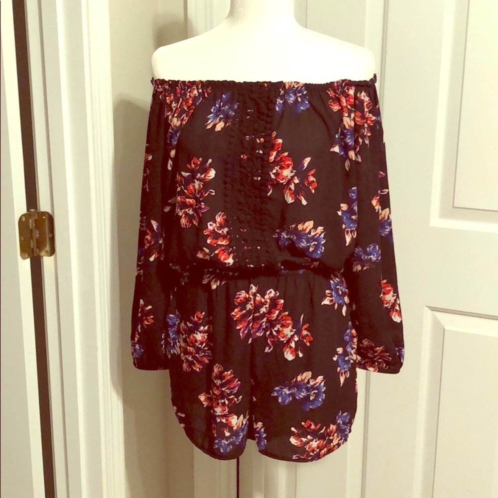 Floral Off the shoulder Romper